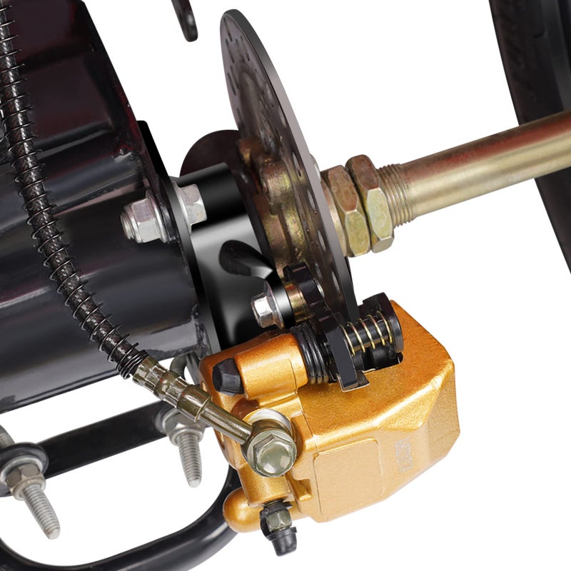 MTATCN ATV Rear Brake Caliper Replacement 80T - Compatible With 90cc 110cc 125cc 150cc 200cc 6.5HP kt196 gx150 Kandi Baja TaoTao Chinese Go Kart Coolster Mid XRS XRX 6.000.028 Trailmaster Dune Buggy - Image 3